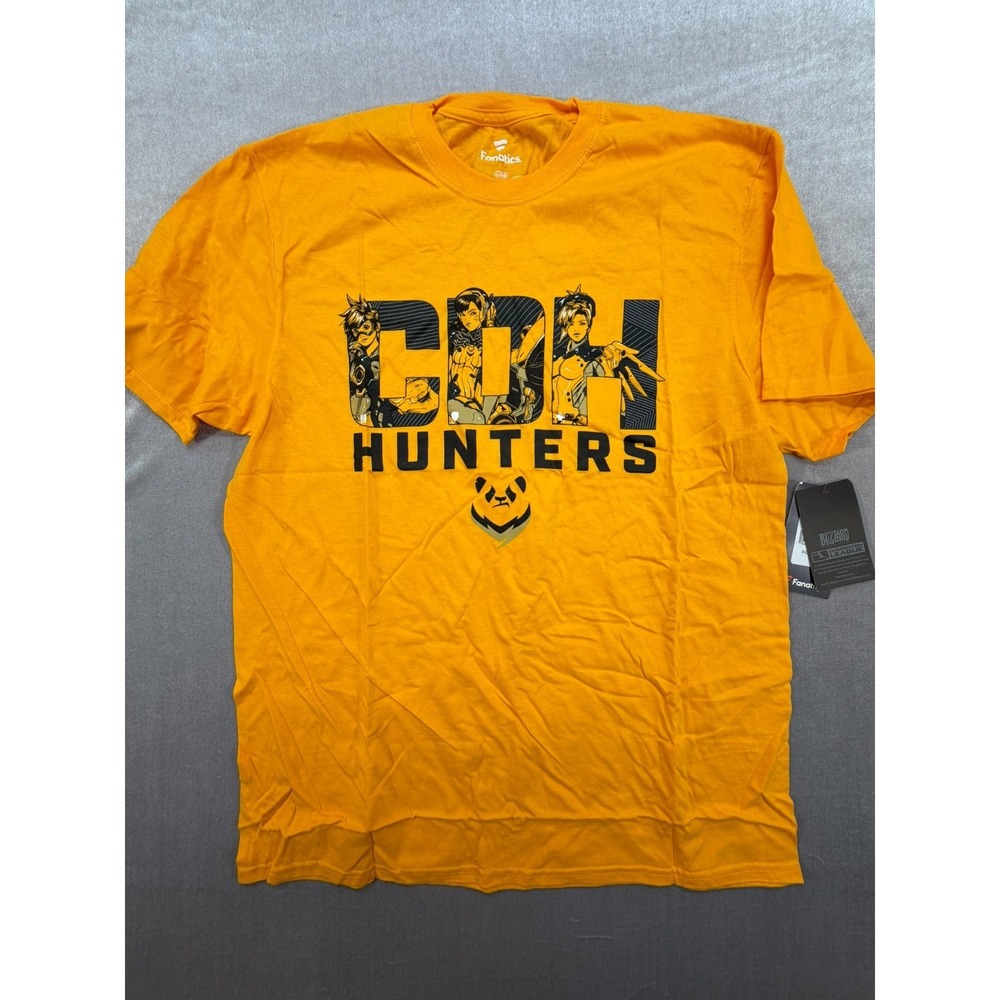 NWT Fanatics CDH Hunters Shirt Yellow Large Overwatch League
